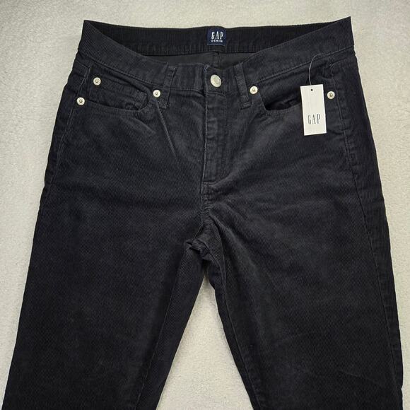 Gap True Skinny Corduroy Pants Womens 27 R Jeans Black New NWT - Picture 2 of 13